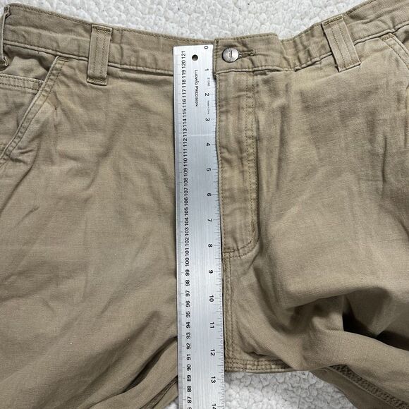Carhartt Relaxed Fit Canvas Pants Mens 38x36 (Actual 36x35) Tan Workwear Utility - Picture 9 of 9